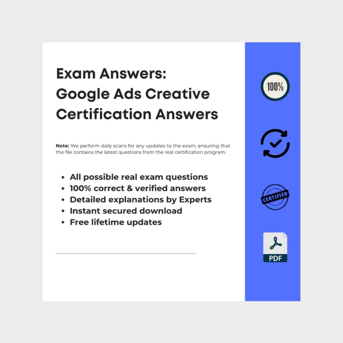 Google Ads Creative Certification Answers